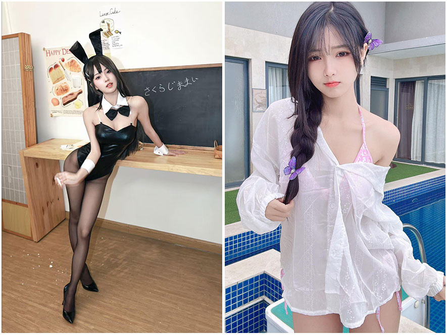 抖音网红梅美超甜岛遇写真图片视频合集下载 – 御萝