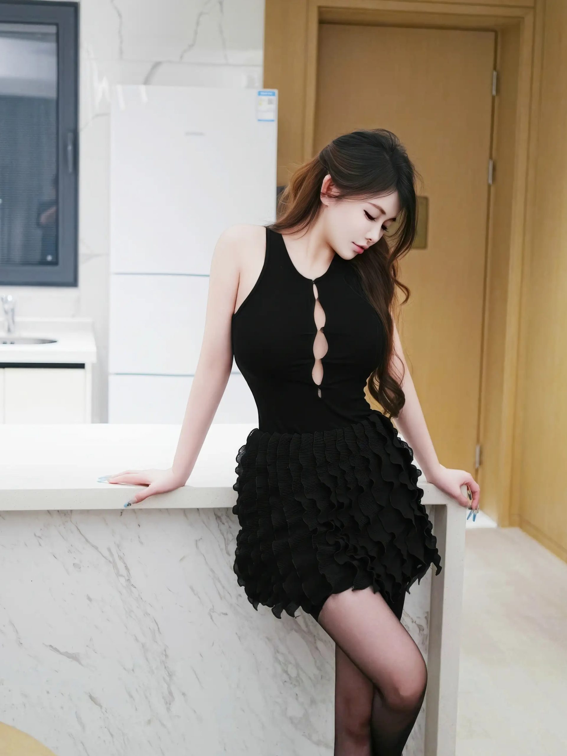 甜妮 黑丝吊袜8