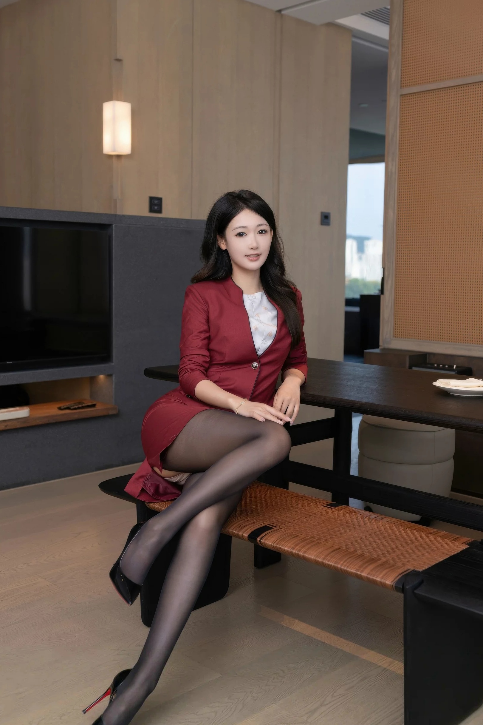唐安琪 空姐制服