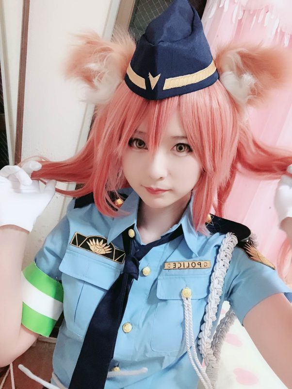 习呆呆 – Fate 玉藻前：警服兽耳黑丝美腿还原 27P2V-御萝部落
