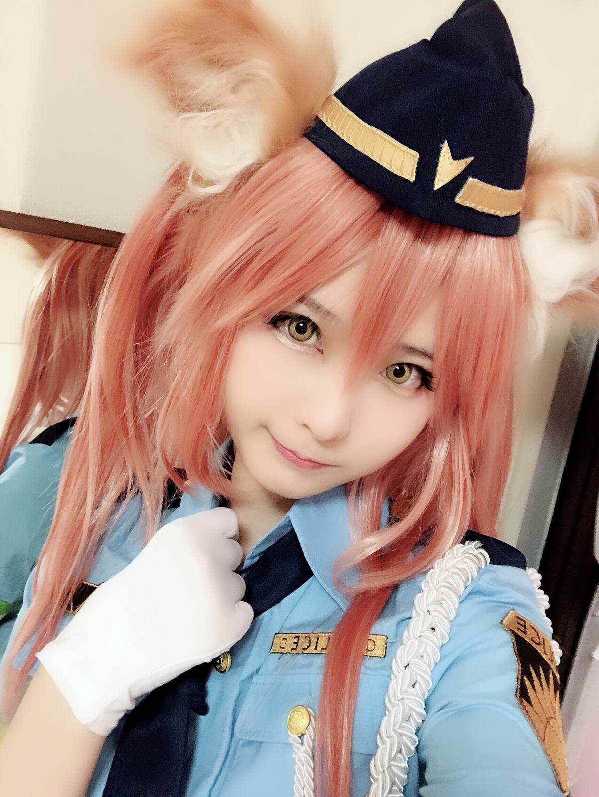 习呆呆 – Fate 玉藻前：警服兽耳黑丝美腿还原 27P2V