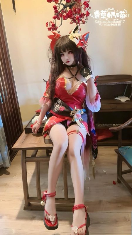 香草奶喵 – 崩坏星穹铁道 花火：红裙双马尾美腿还原 70P-御萝部落