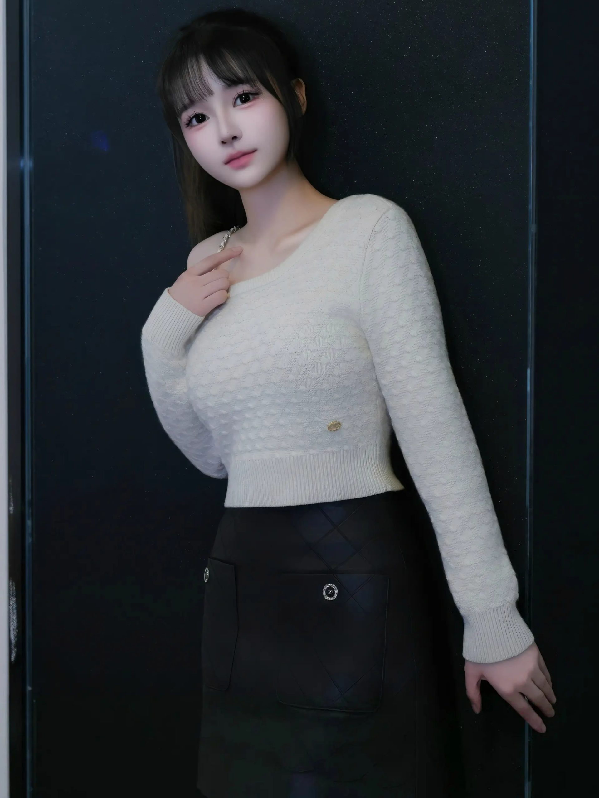 沈蜜儿 性感白T