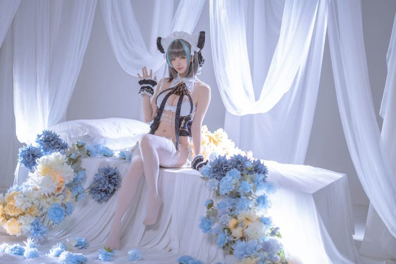 星之迟迟《碧蓝航线 柴郡》1V Cosplay写真-御萝部落