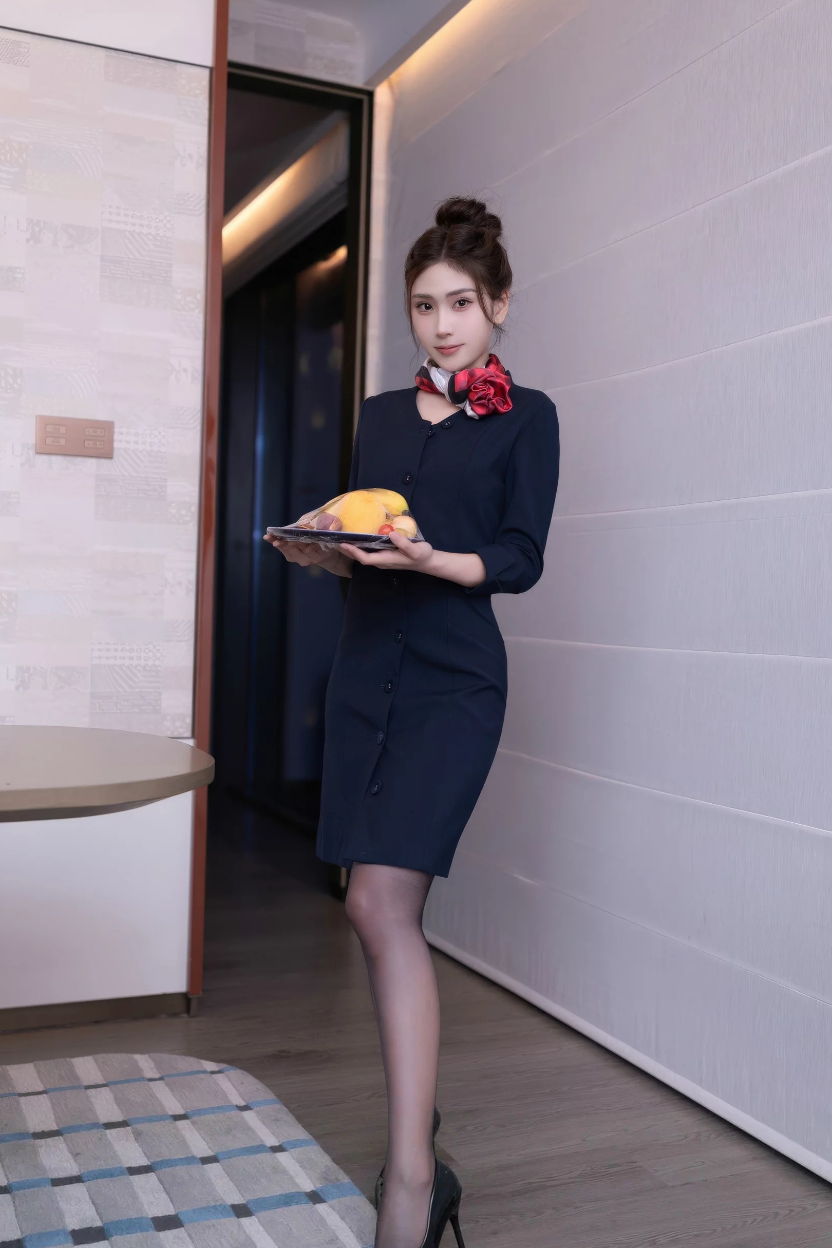 刘婷婷 空姐制服