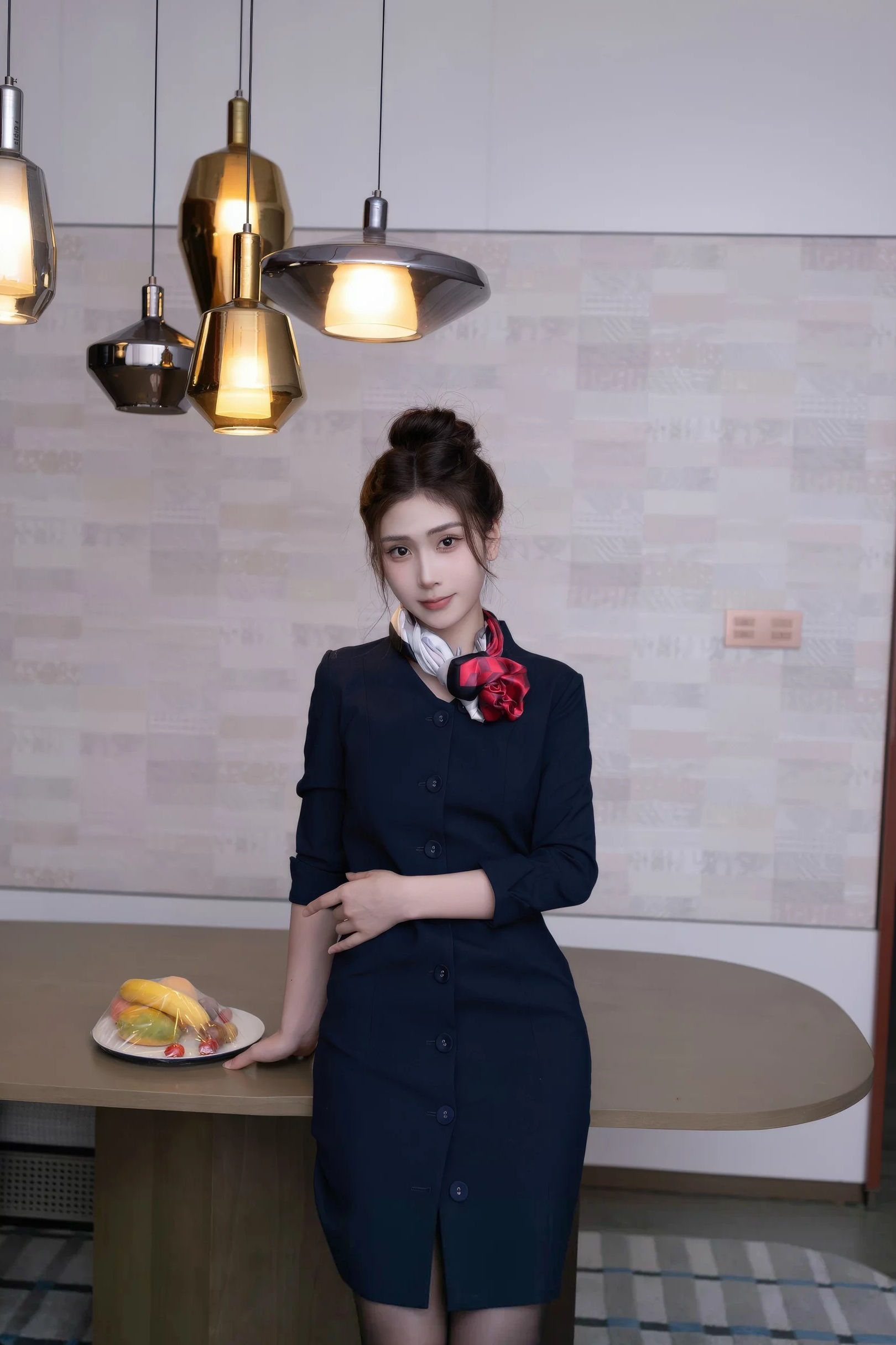 刘婷婷 空姐制服