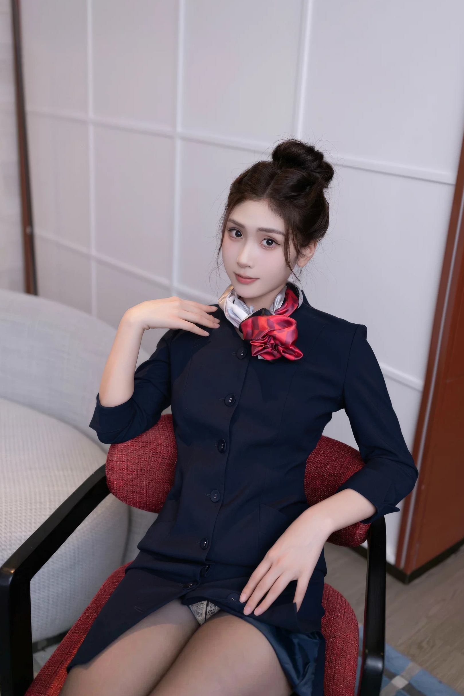 刘婷婷 空姐制服