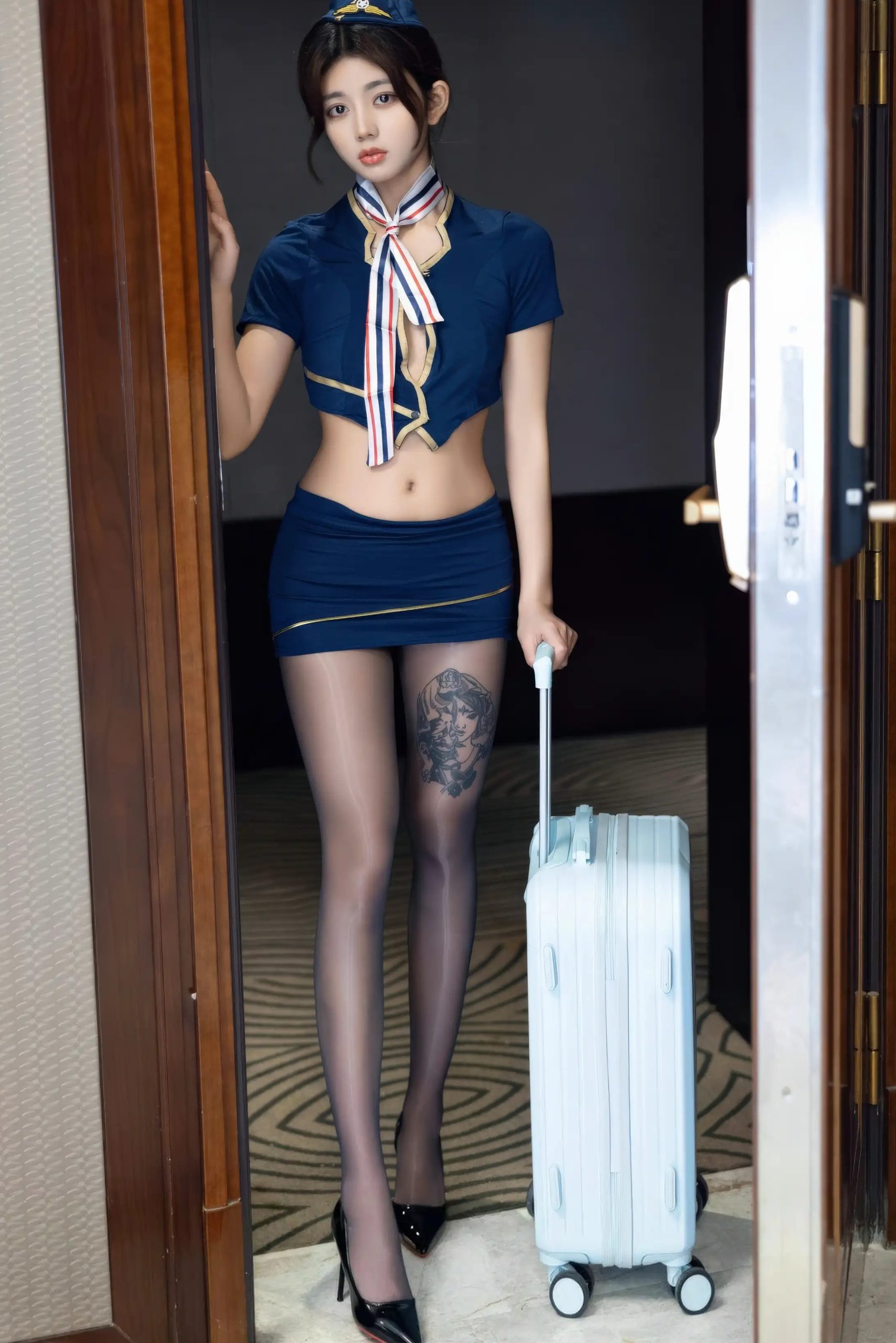 姜冉冉_Renee@ 空姐制服