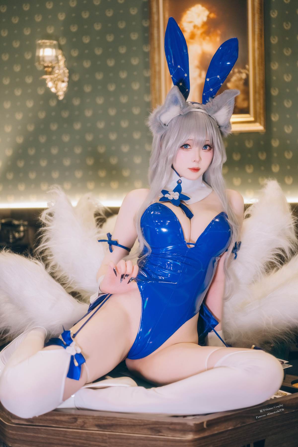 霜月shimo – 碧蓝航线 信浓：Bunny Shinano兔女郎白丝美腿 20P
