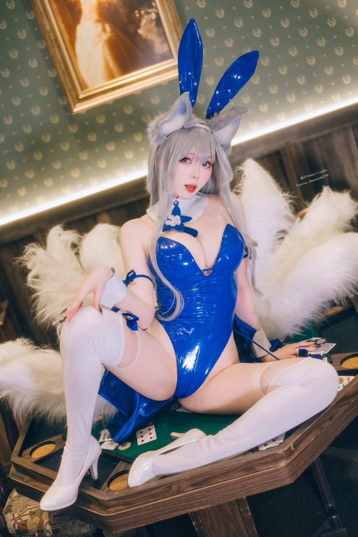 霜月shimo – 碧蓝航线 信浓：Bunny Shinano兔女郎白丝美腿 20P