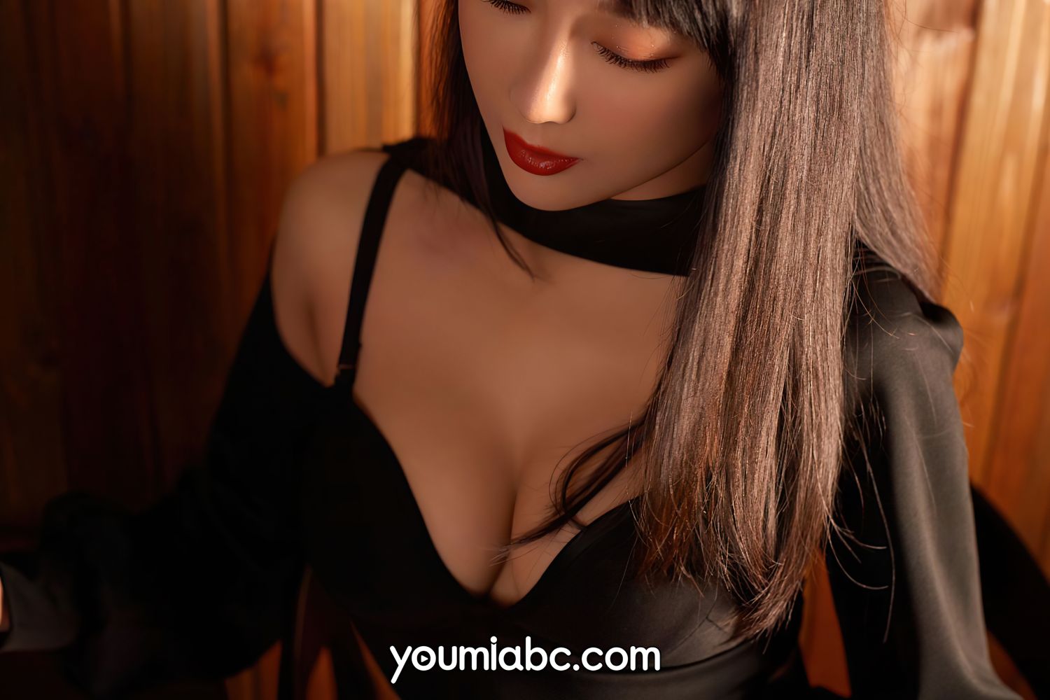 YOUMI尤美美女模特何嘉颖修长美腿黑色服饰系列性感写真-御萝部落