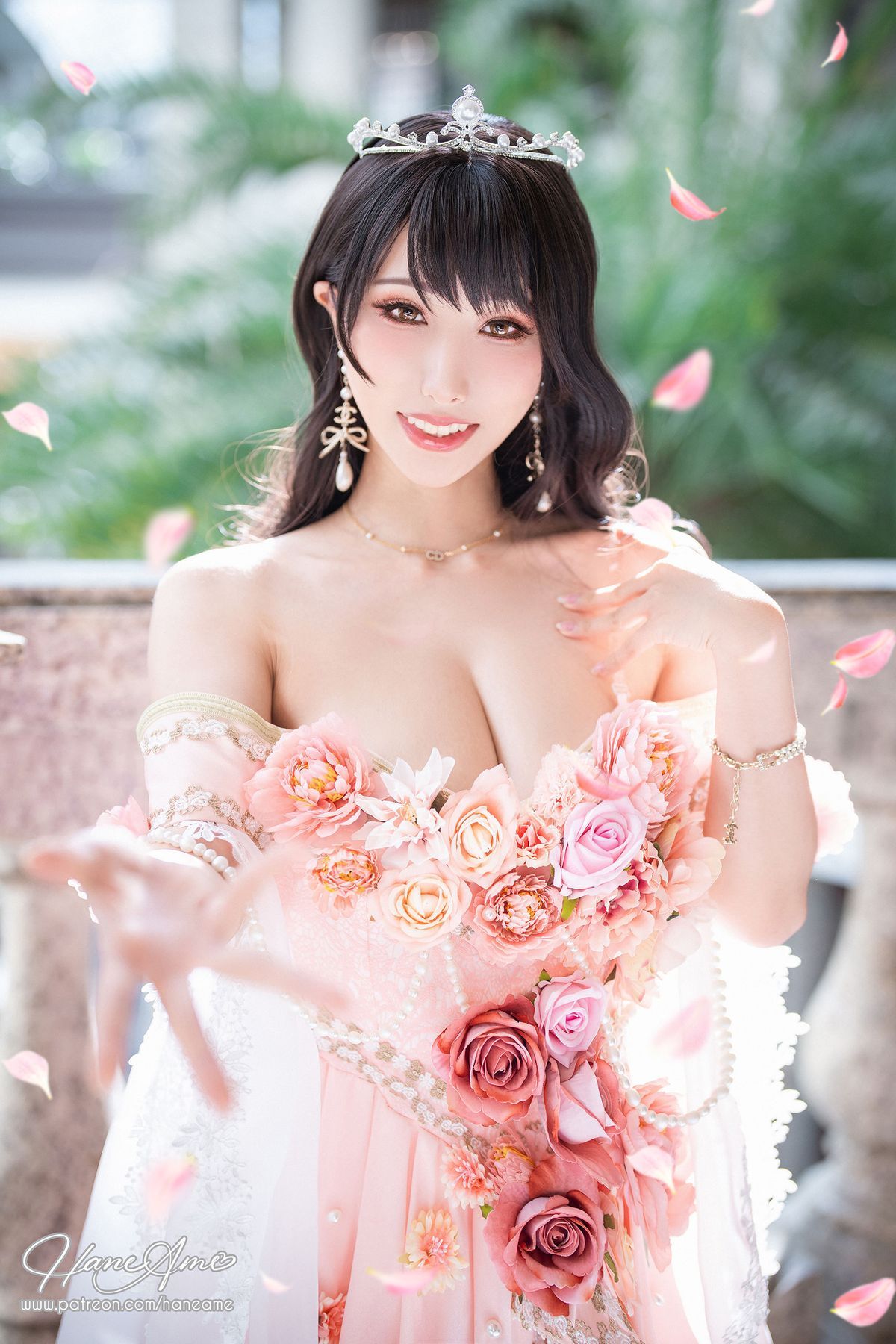 网络美女雨波HaneAme花仙子露肩长裙阳光系列性感写真-御萝部落
