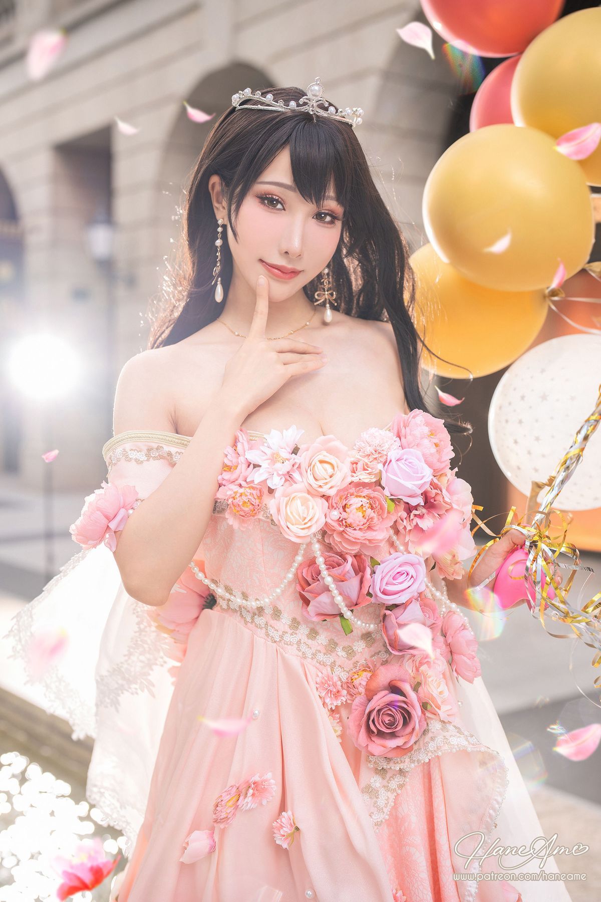 网络美女雨波HaneAme花仙子露肩长裙阳光系列性感写真-御萝部落