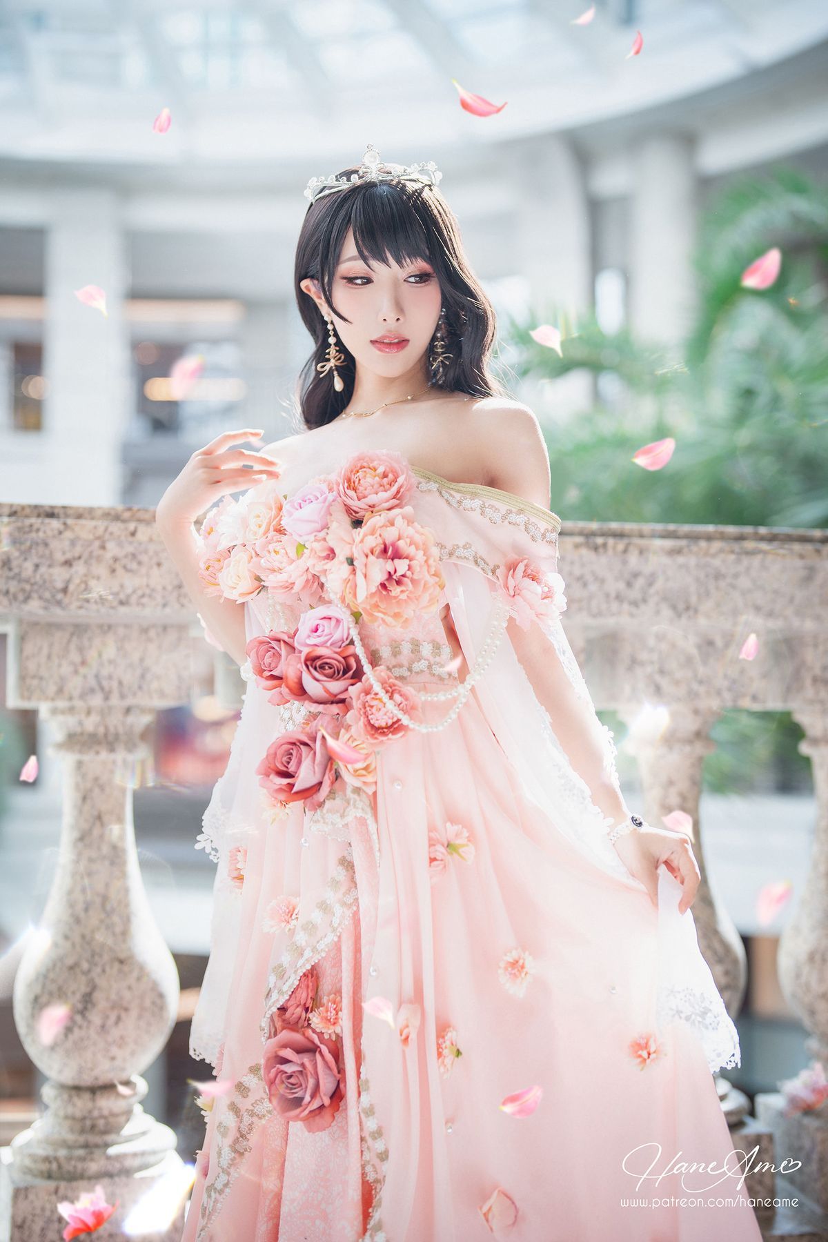 网络美女雨波HaneAme花仙子露肩长裙阳光系列性感写真-御萝部落
