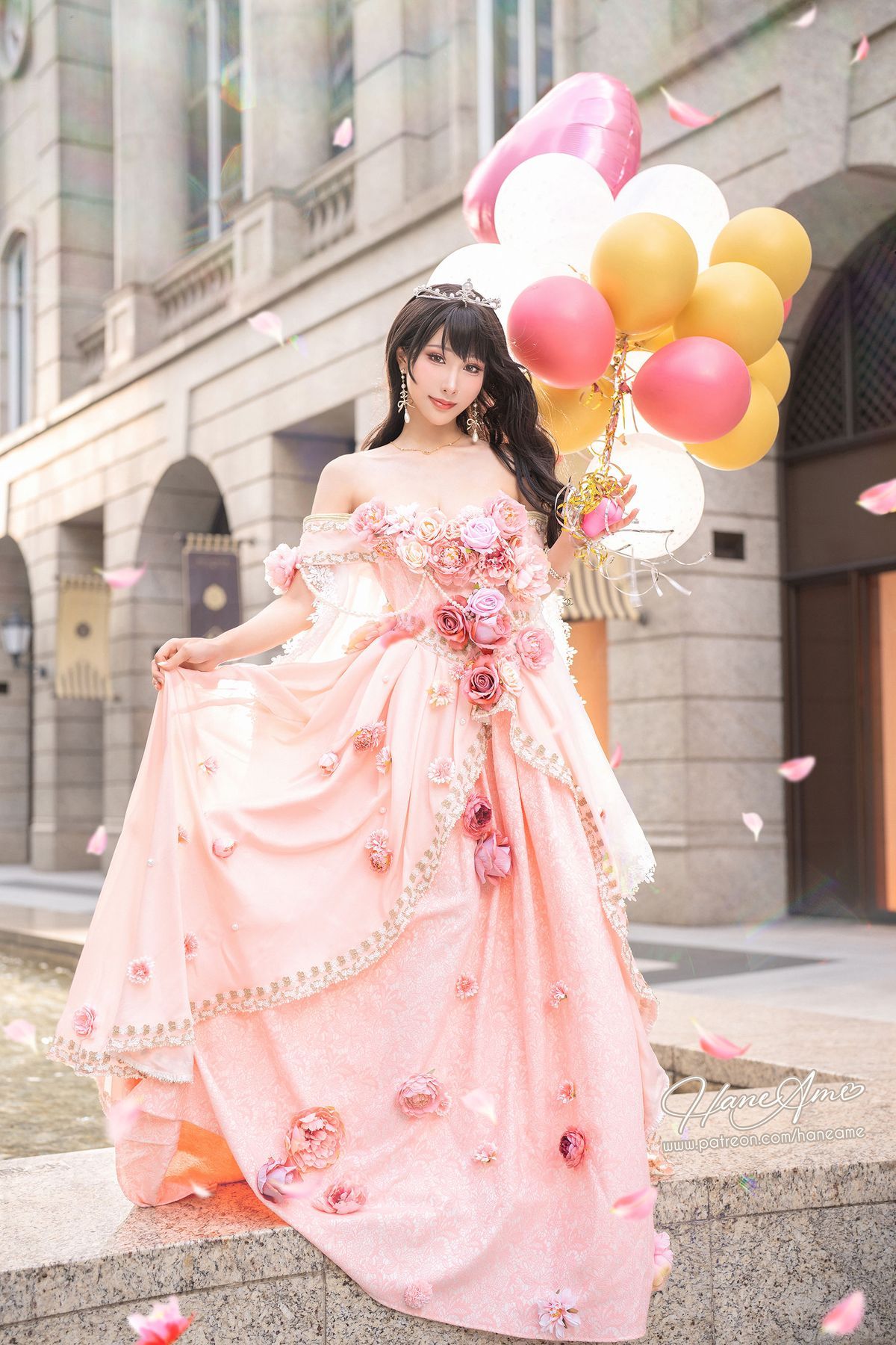 网络美女雨波HaneAme花仙子露肩长裙阳光系列性感写真-御萝部落