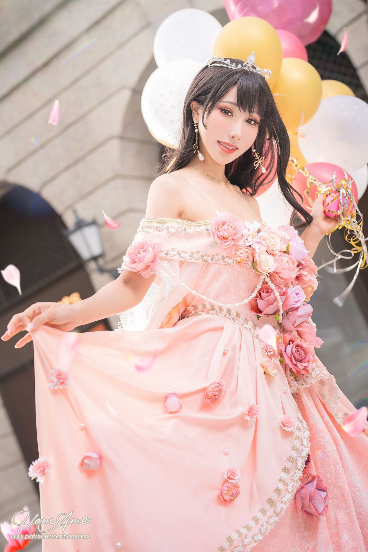 网络美女雨波HaneAme花仙子露肩长裙阳光系列性感写真-御萝部落