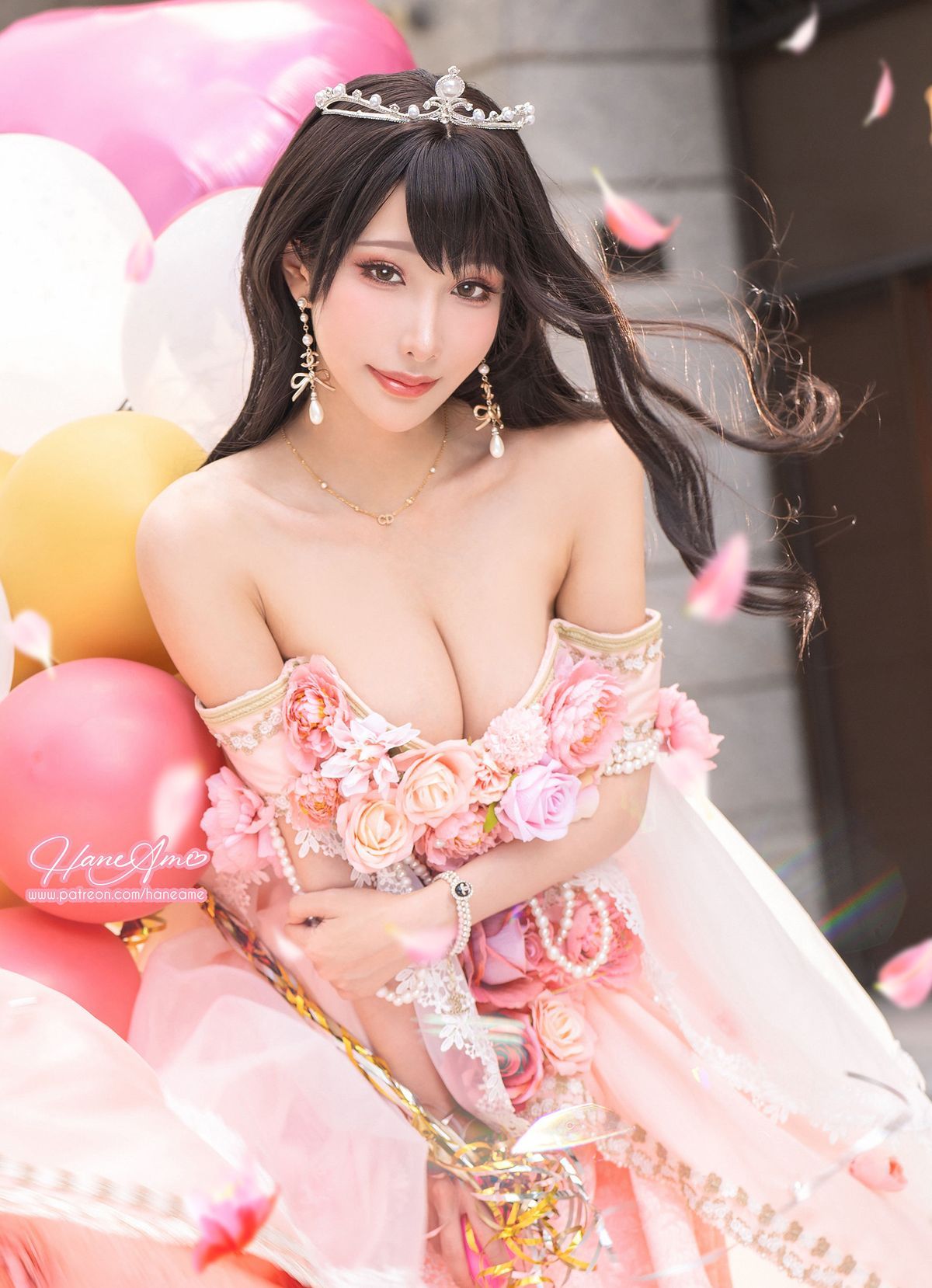 网络美女雨波HaneAme花仙子露肩长裙阳光系列性感写真-御萝部落