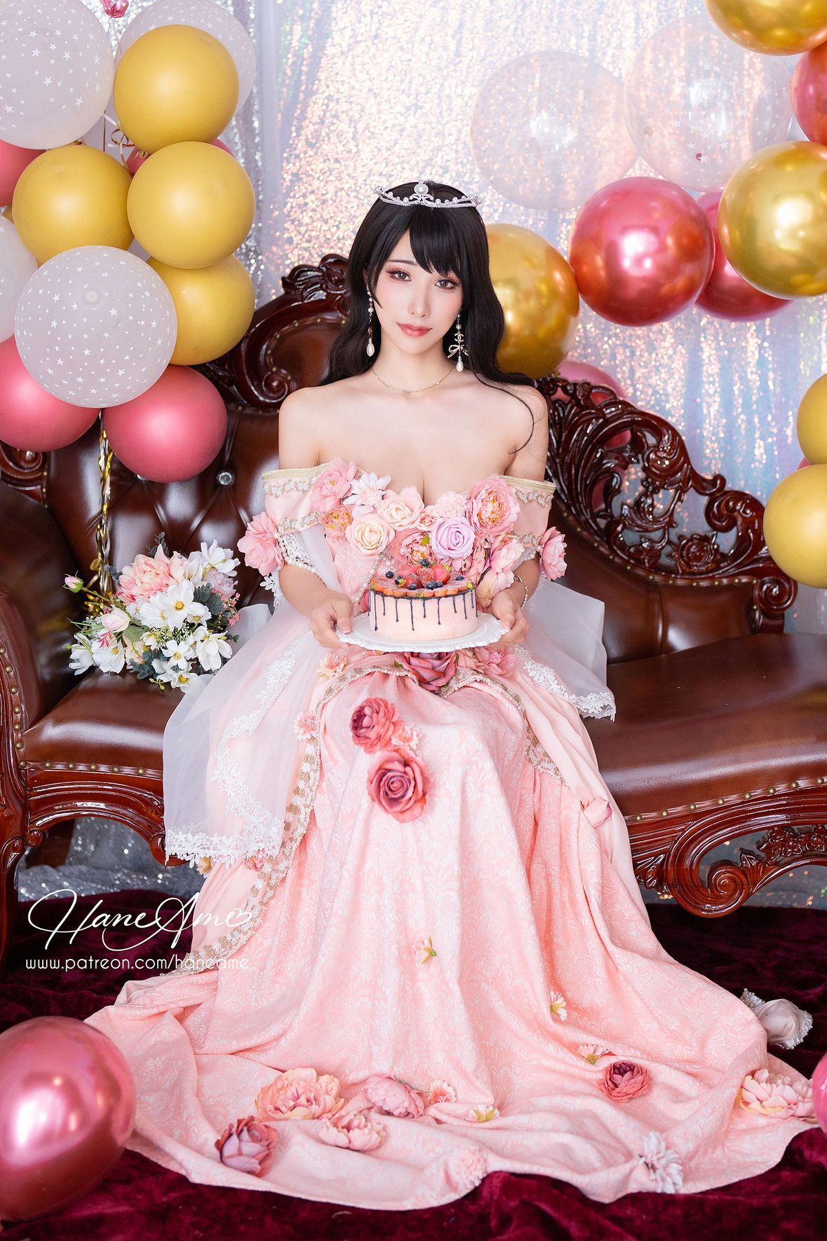 网络美女雨波HaneAme花仙子露肩长裙阳光系列性感写真-御萝部落
