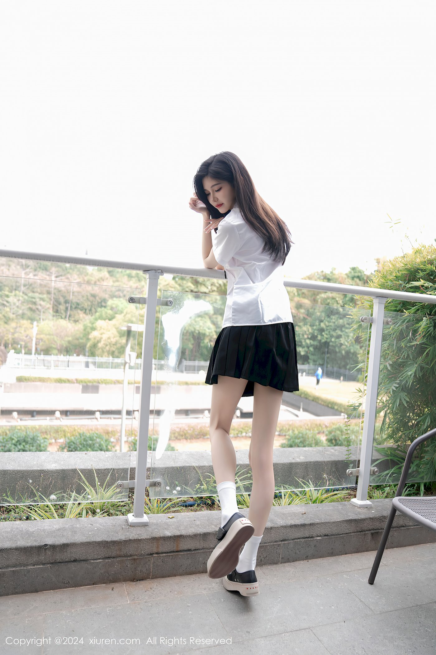 秀人网美女模特程程程-学生制服搭配清秀身材性感写真 – 美女 –