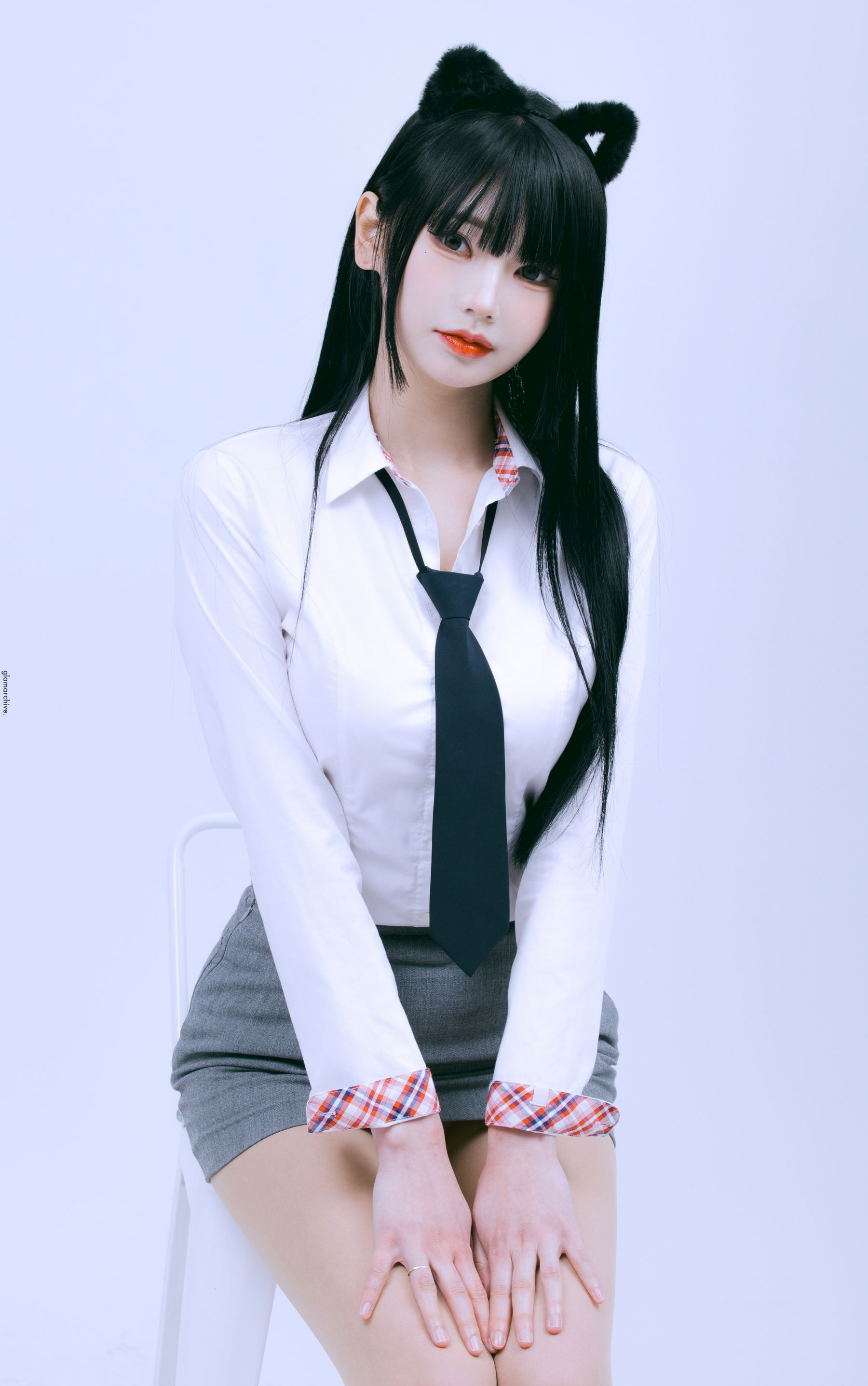GlamARchive模特Yume肉色丝袜猫女郎装扮性感写真 – 美女 –