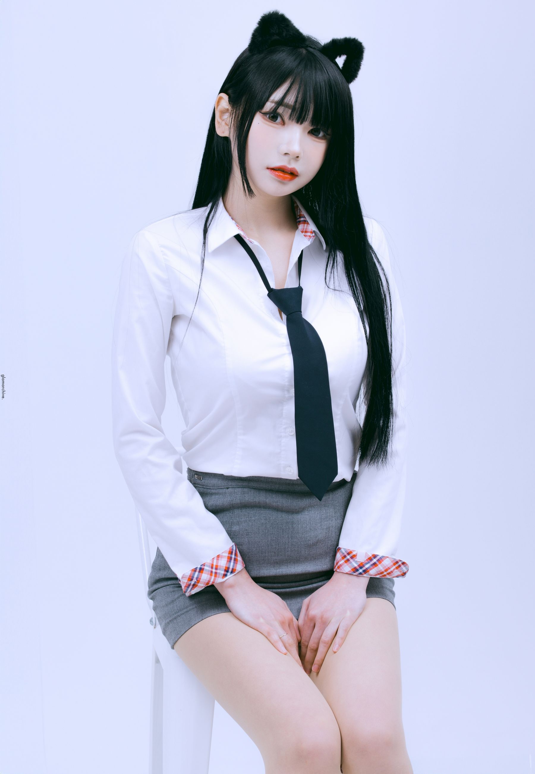 GlamARchive模特Yume肉色丝袜猫女郎装扮性感写真 – 美女 –