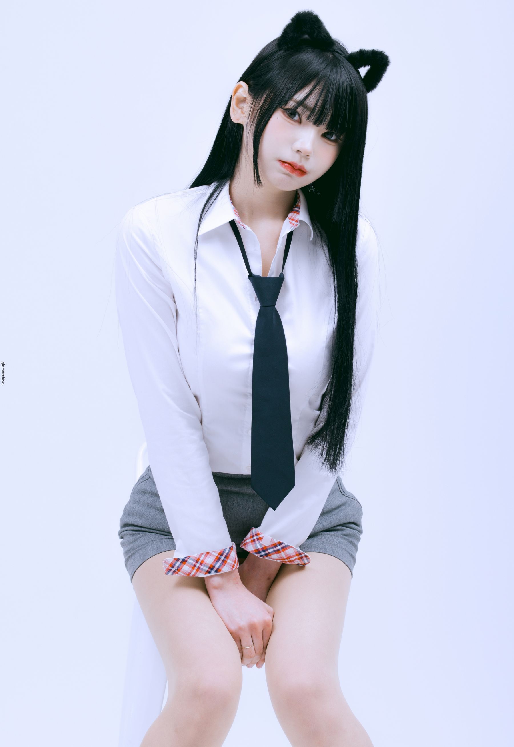 GlamARchive模特Yume肉色丝袜猫女郎装扮性感写真 – 美女 –