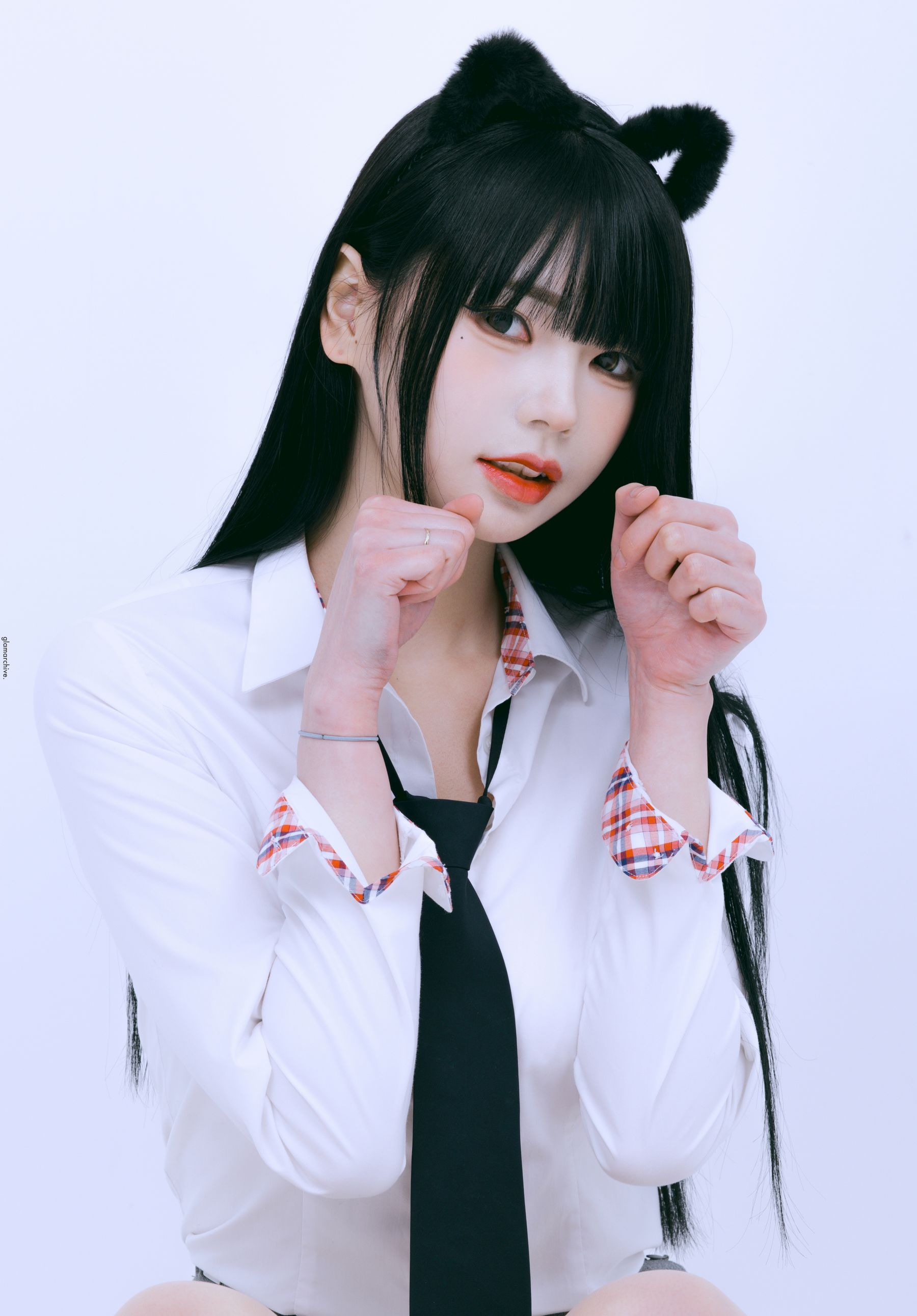 GlamARchive模特Yume肉色丝袜猫女郎装扮性感写真 – 美女 –