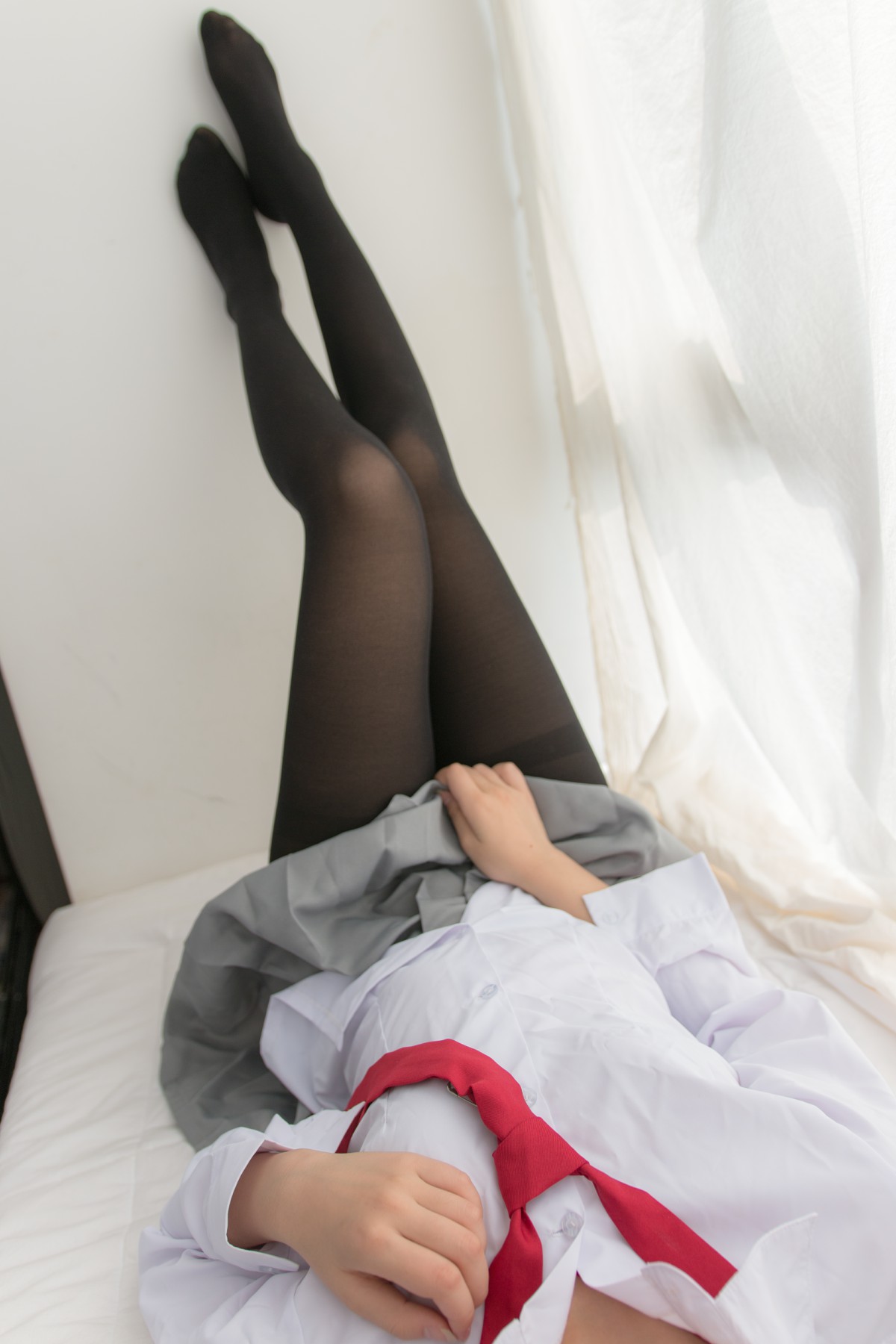 [轻兰映画写真]VOL.003 JK制服黑裤袜长腿_轻兰映画_福利社 – COSPLAY