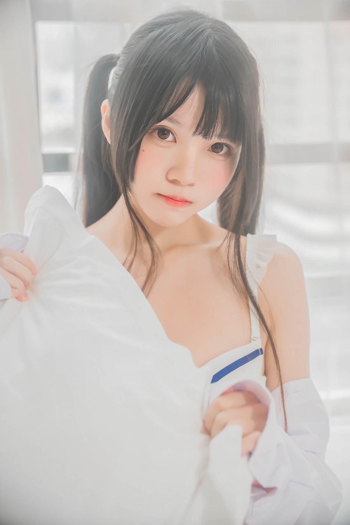 [桜桃喵]桜桃未熟-白衬衫双马尾 – COSPLAY