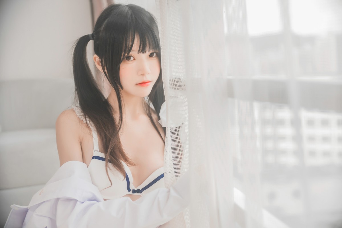 [桜桃喵]桜桃未熟-白衬衫双马尾 – COSPLAY