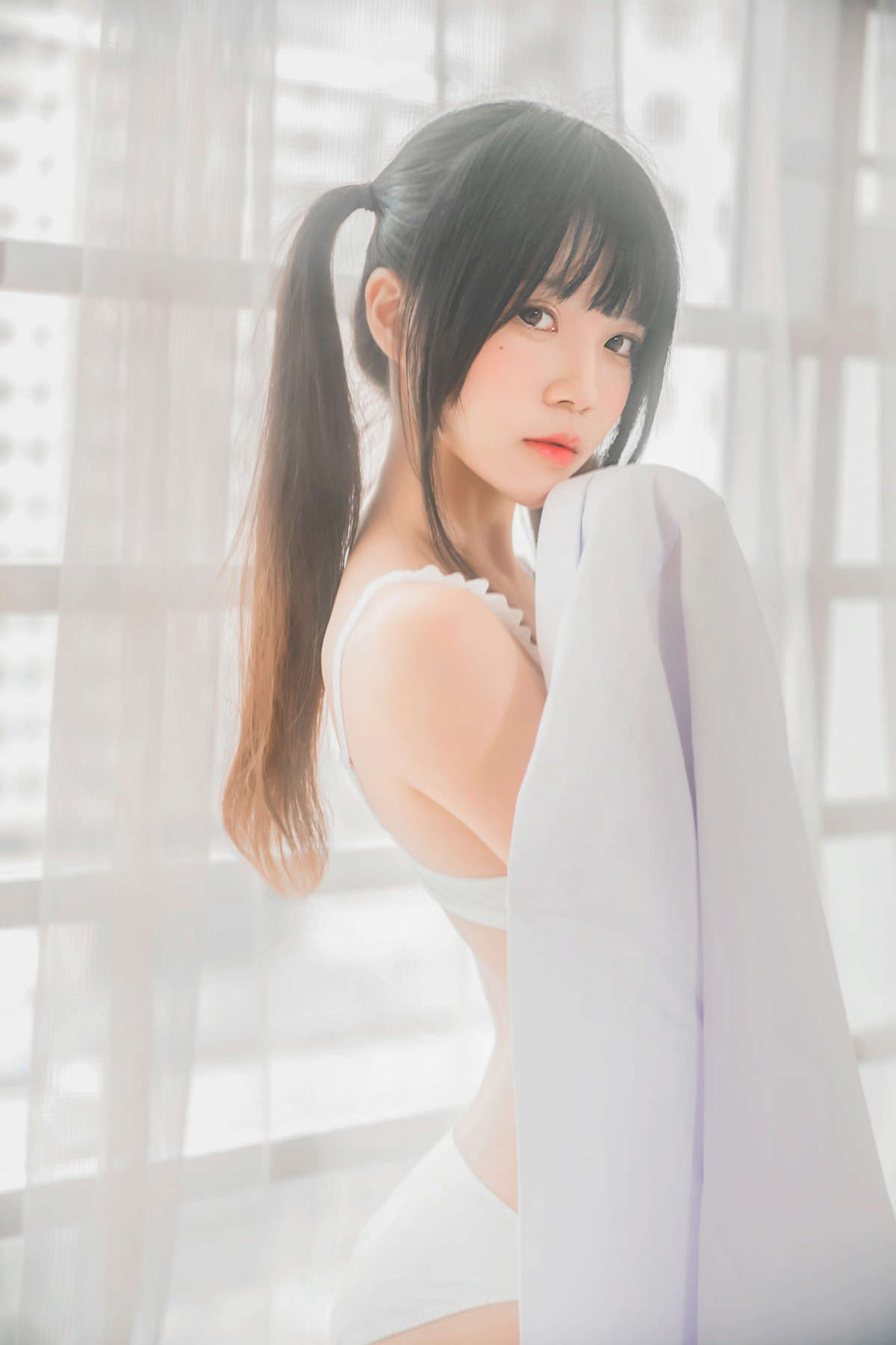 [桜桃喵]桜桃未熟-白衬衫双马尾 – COSPLAY