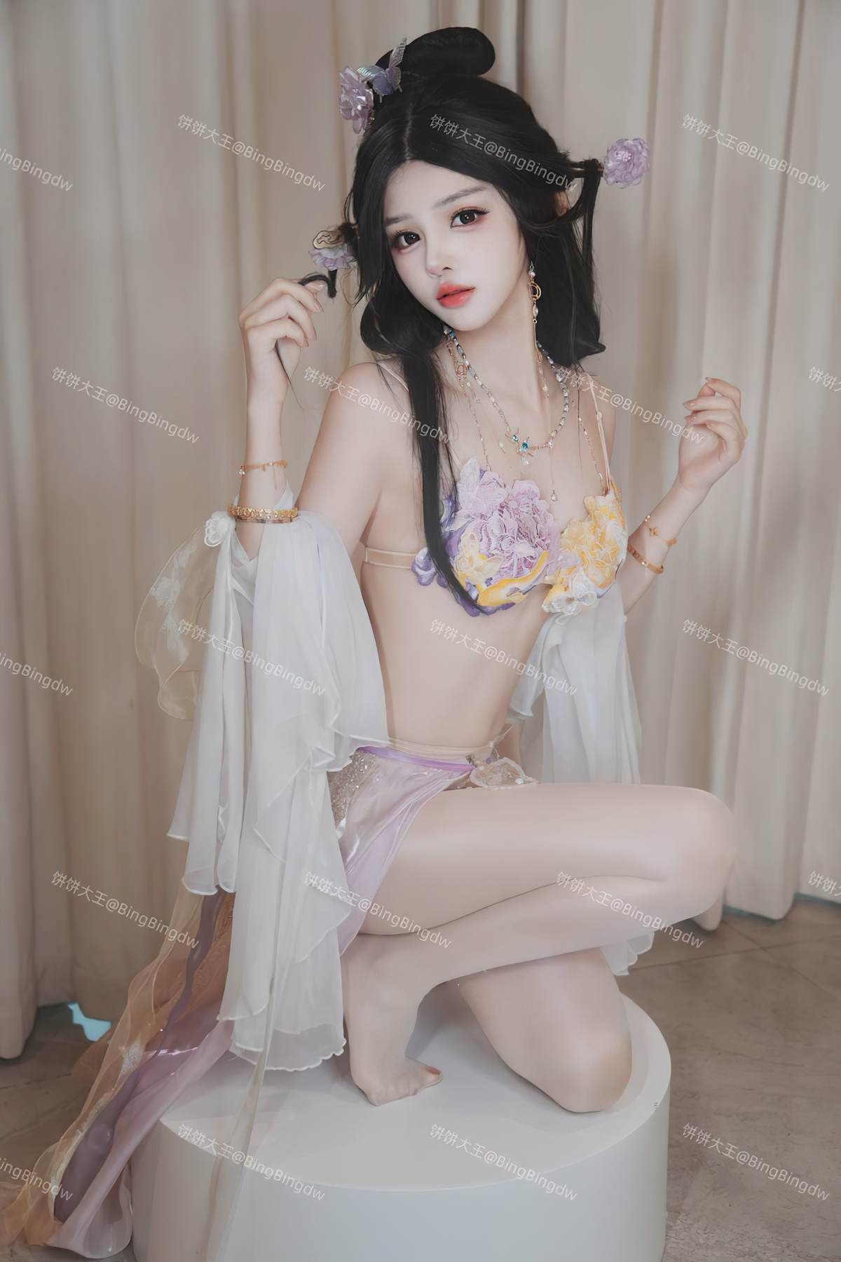 饼饼大王 – 永劫无间·迦南「闭月之颜」：暗夜刺客风格的角色还原 冷艳气质与身材线条并重呈现 13P2V