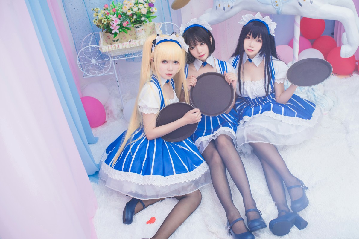 白金Saki写真 – 女仆 – COSPLAY