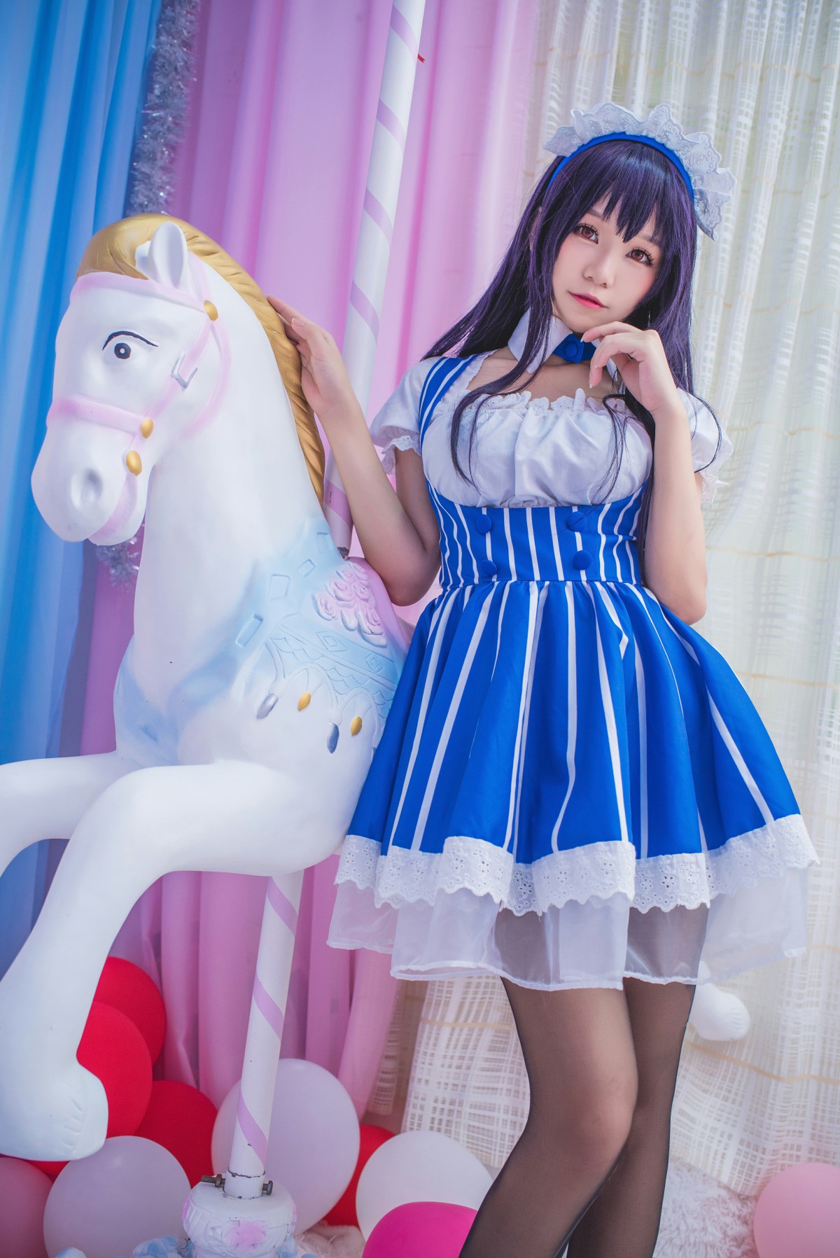 白金Saki写真 – 女仆 – COSPLAY