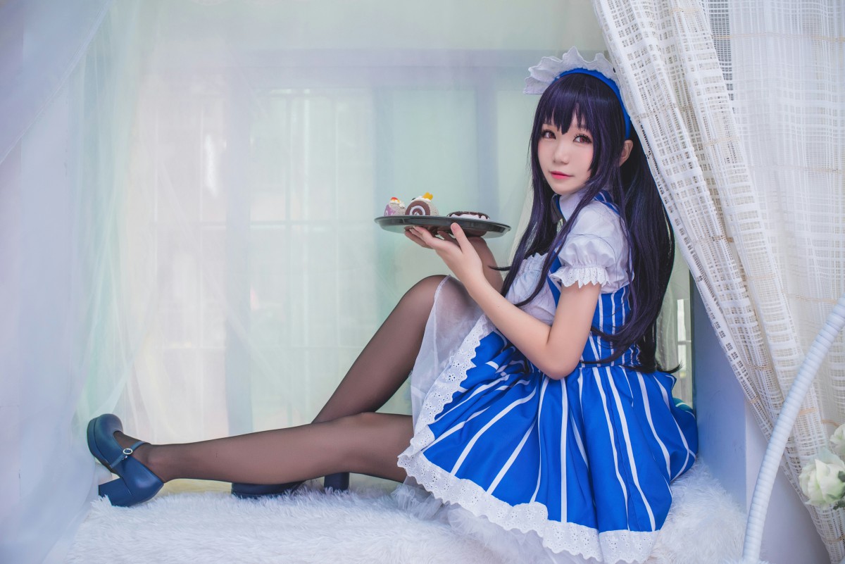 白金Saki写真 – 女仆 – COSPLAY