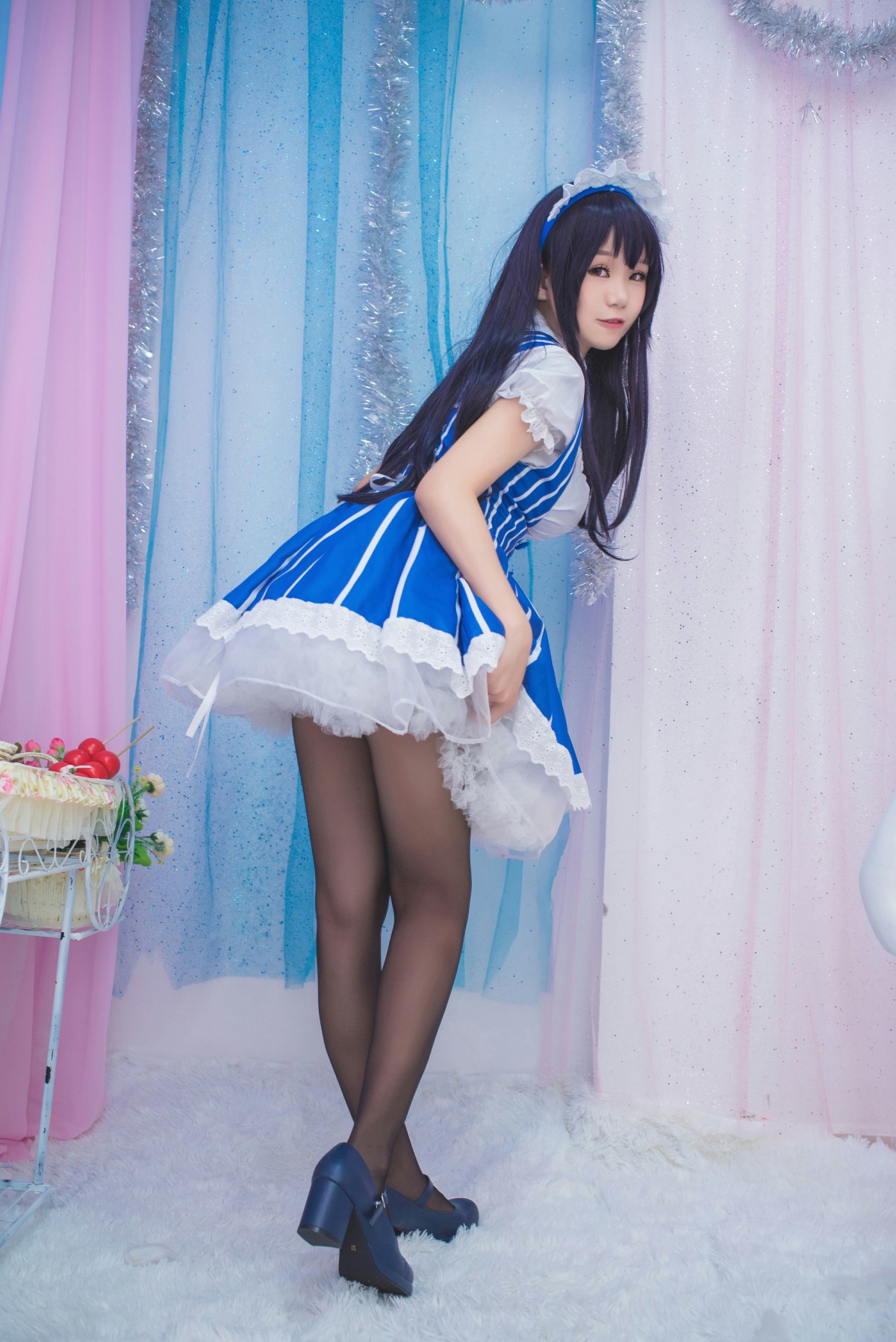 白金Saki写真 – 女仆 – COSPLAY