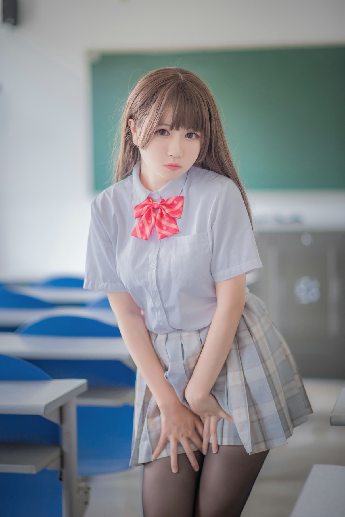 白金Saki写真 – 黑丝 – COSPLAY