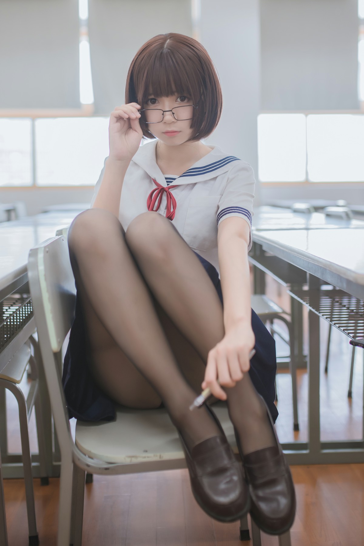 白金Saki写真 – 黑丝 – COSPLAY