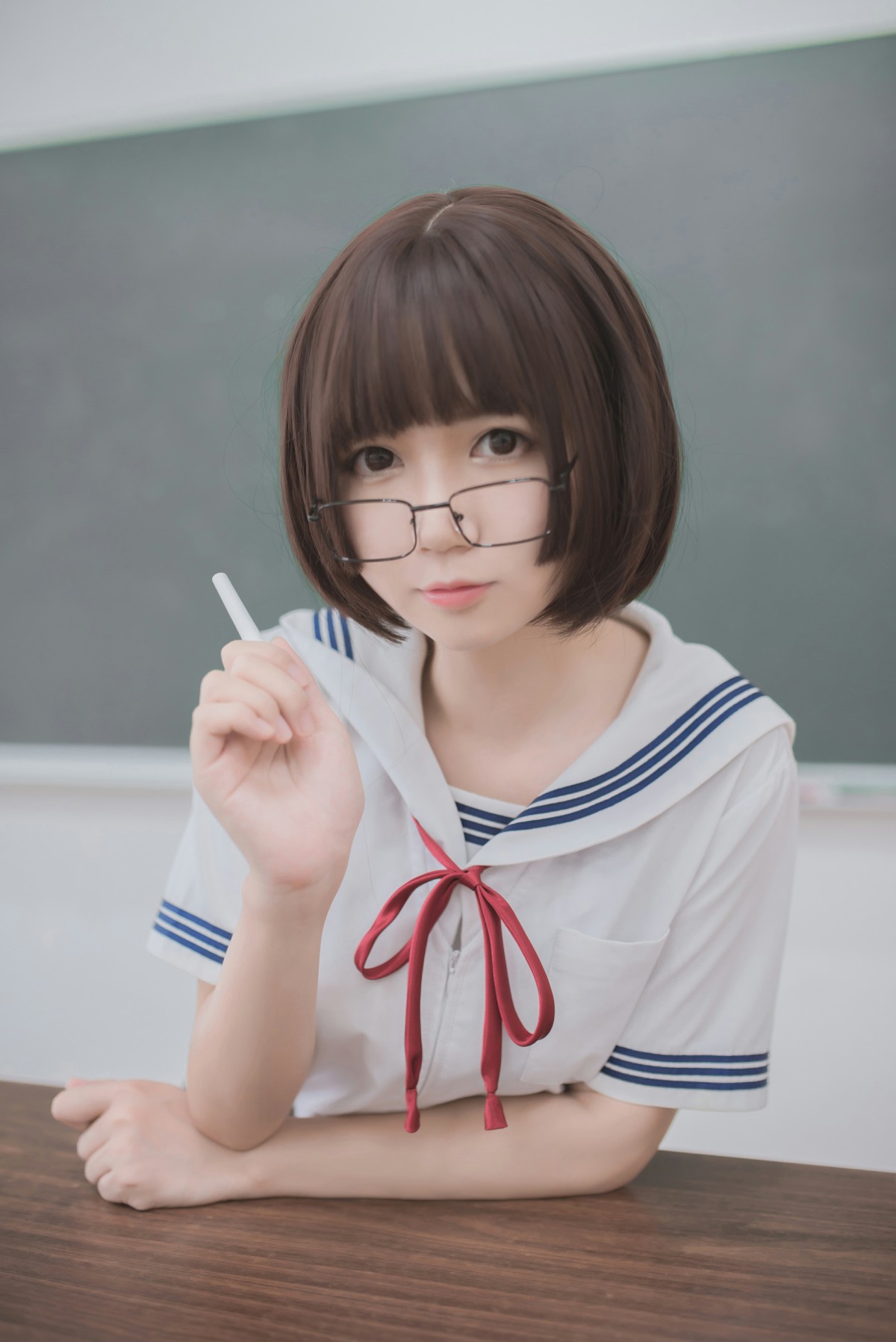 白金Saki写真 – 黑丝 – COSPLAY