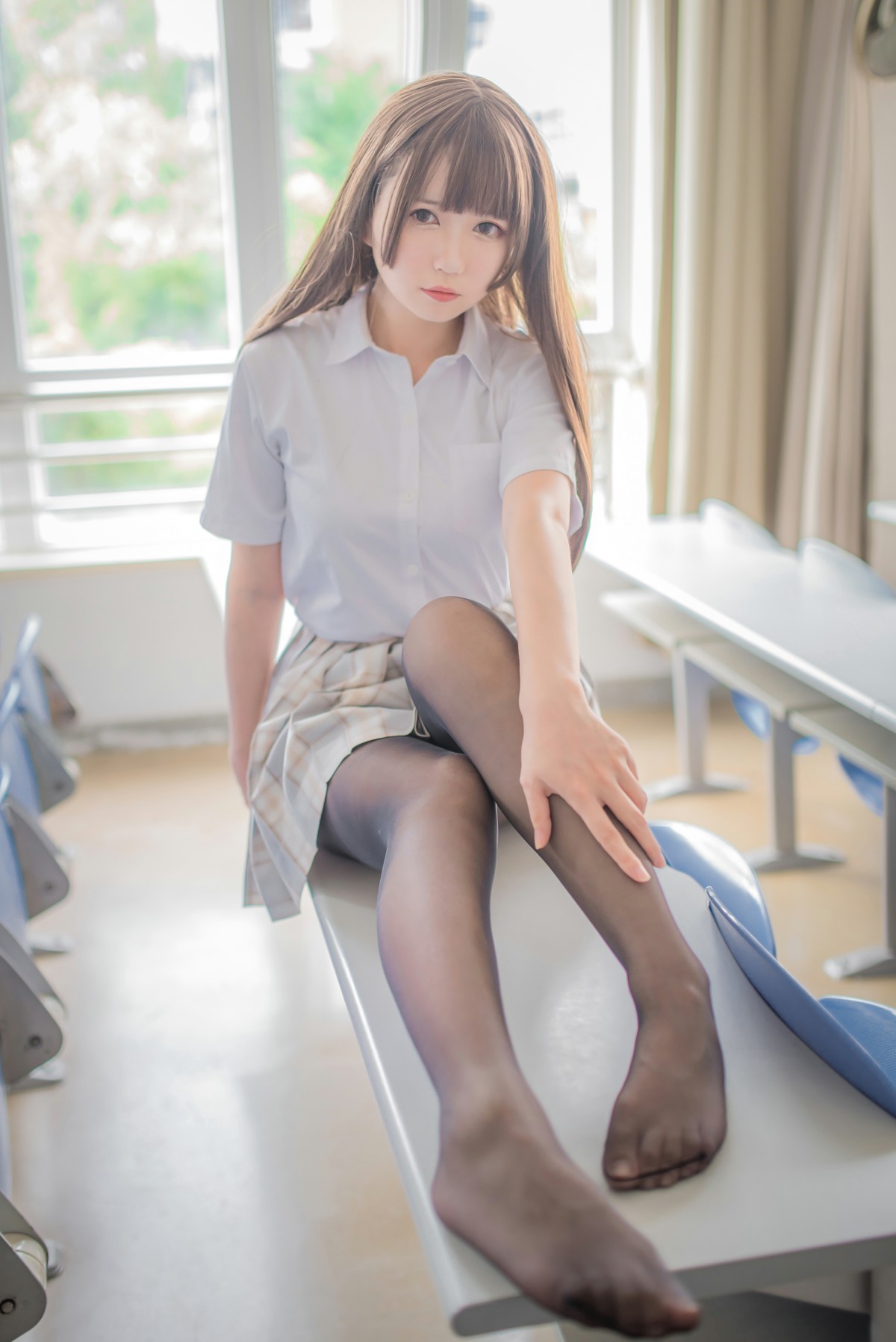 白金Saki写真 – 黑丝 – COSPLAY