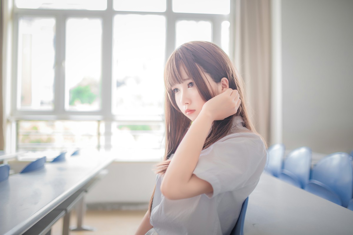 白金Saki写真 – 制服黑丝 – COSPLAY