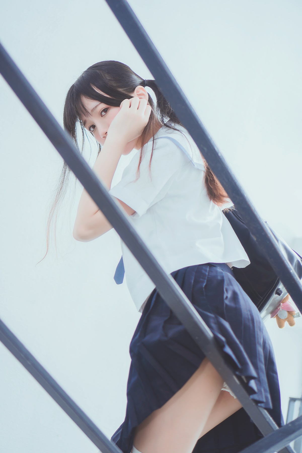 萝莉风COS 桜桃喵 – 蓝白水手服 – COSPLAY