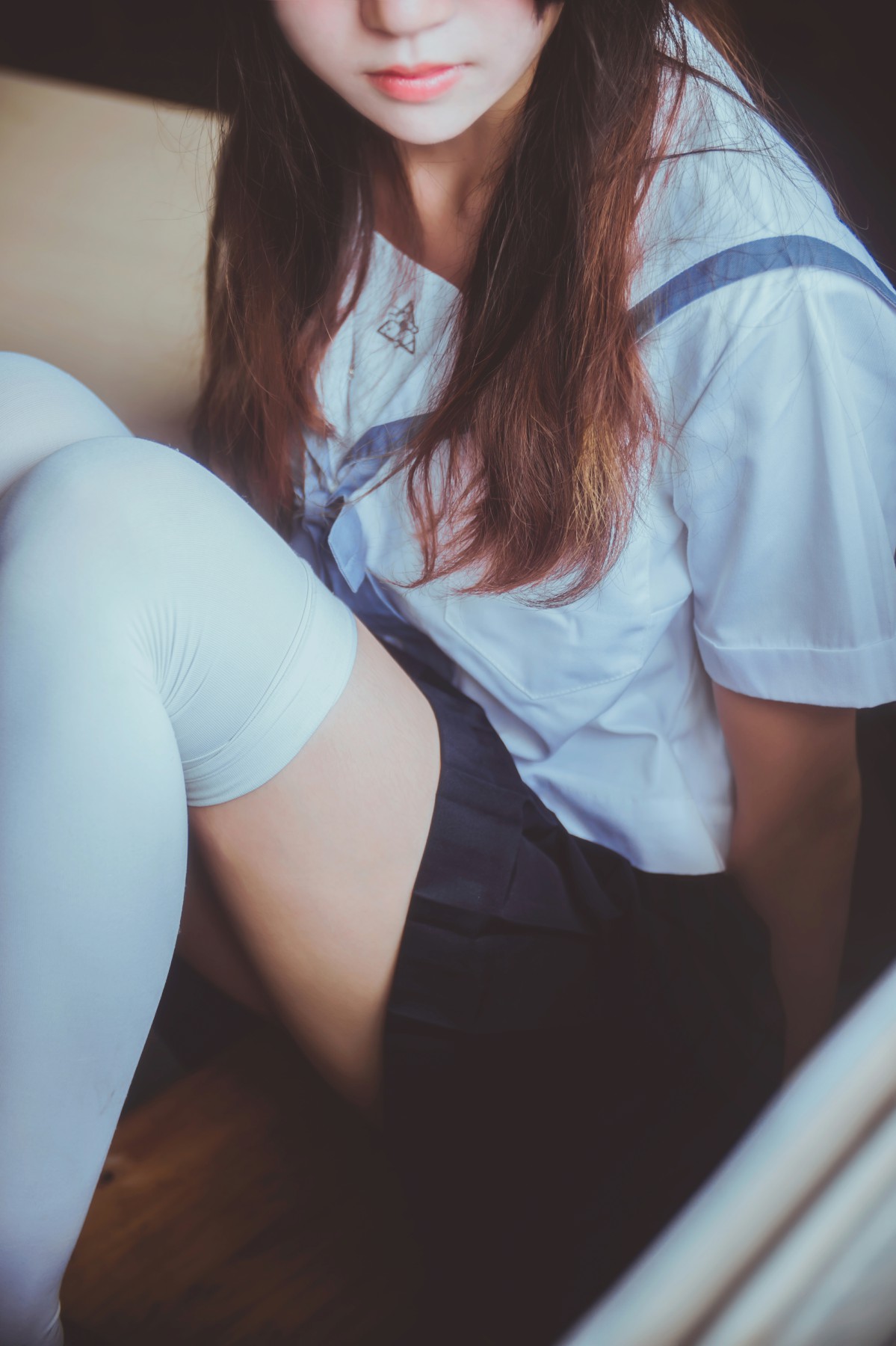 萝莉风COS 桜桃喵 – 蓝白水手服 – COSPLAY