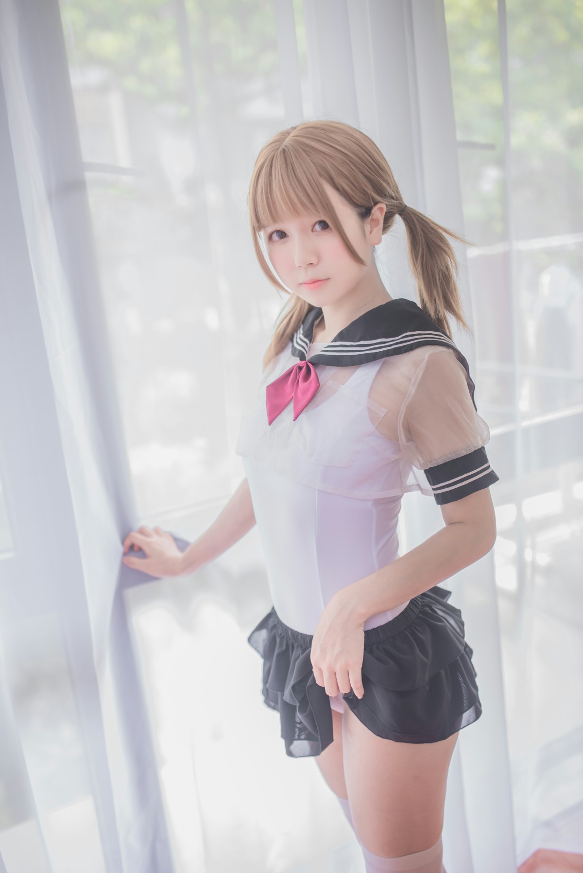 白金Saki写真 – 学生服 – COSPLAY