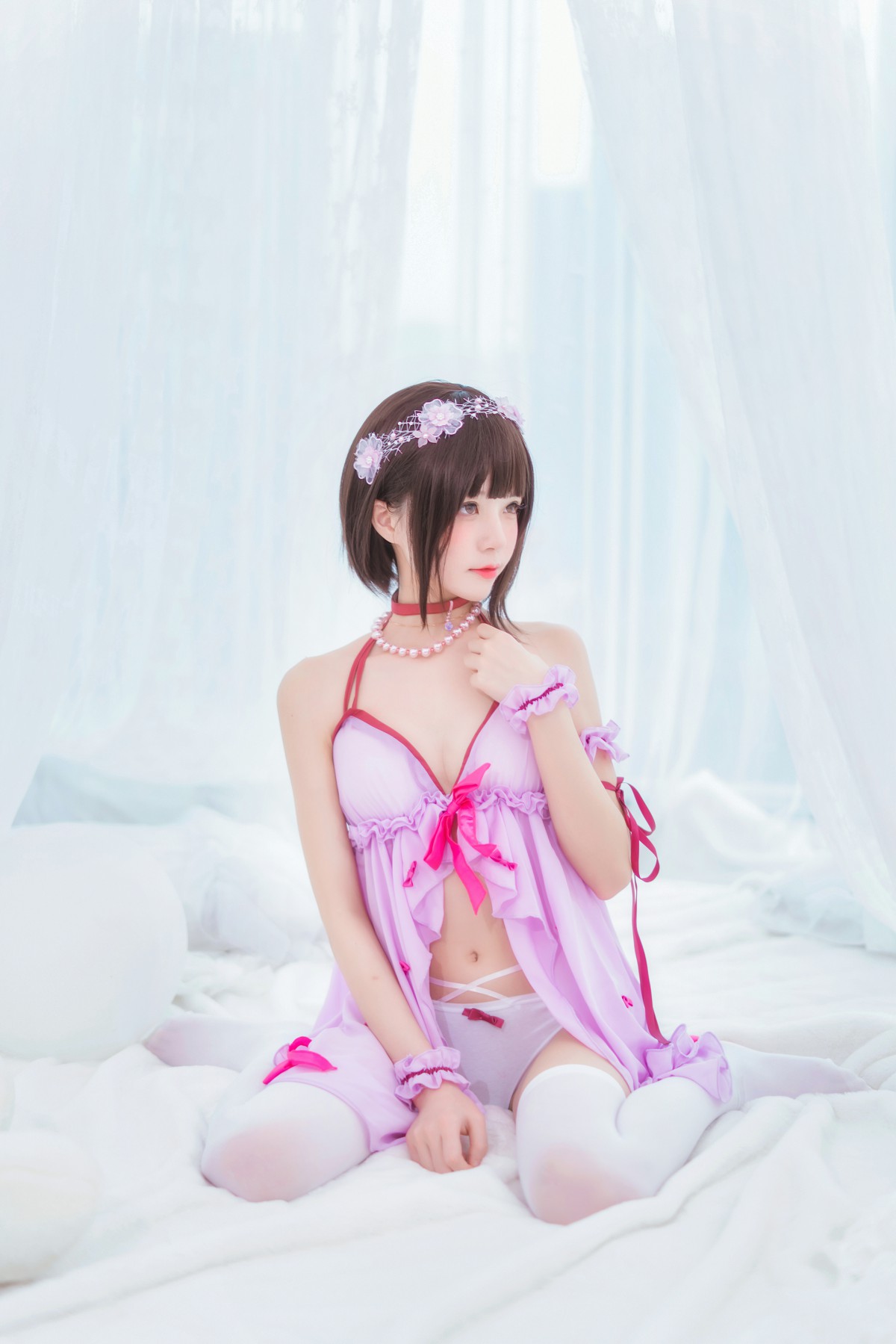 萝莉风COS 桜桃喵 – 加藤惠系列之小睡裙 – COSPLAY