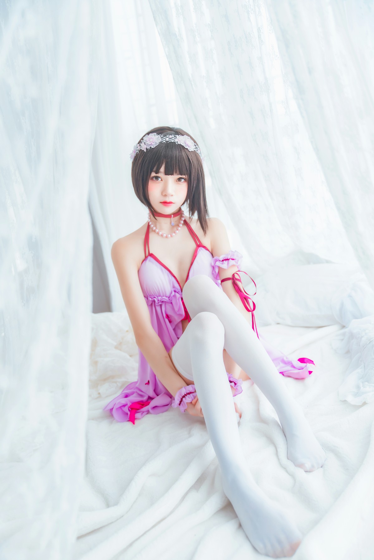 萝莉风COS 桜桃喵 – 加藤惠系列之小睡裙 – COSPLAY