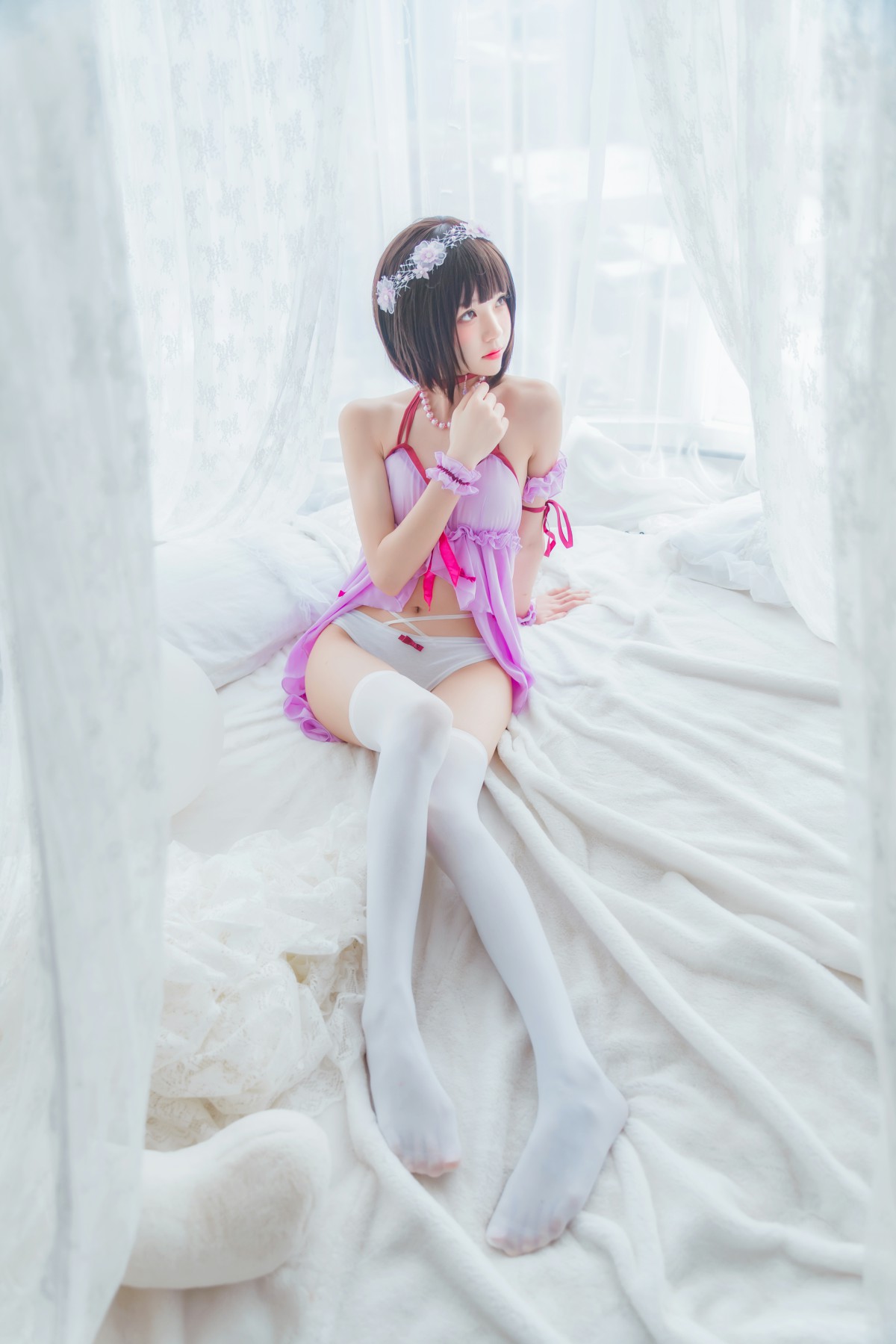 萝莉风COS 桜桃喵 – 加藤惠系列之小睡裙 – COSPLAY