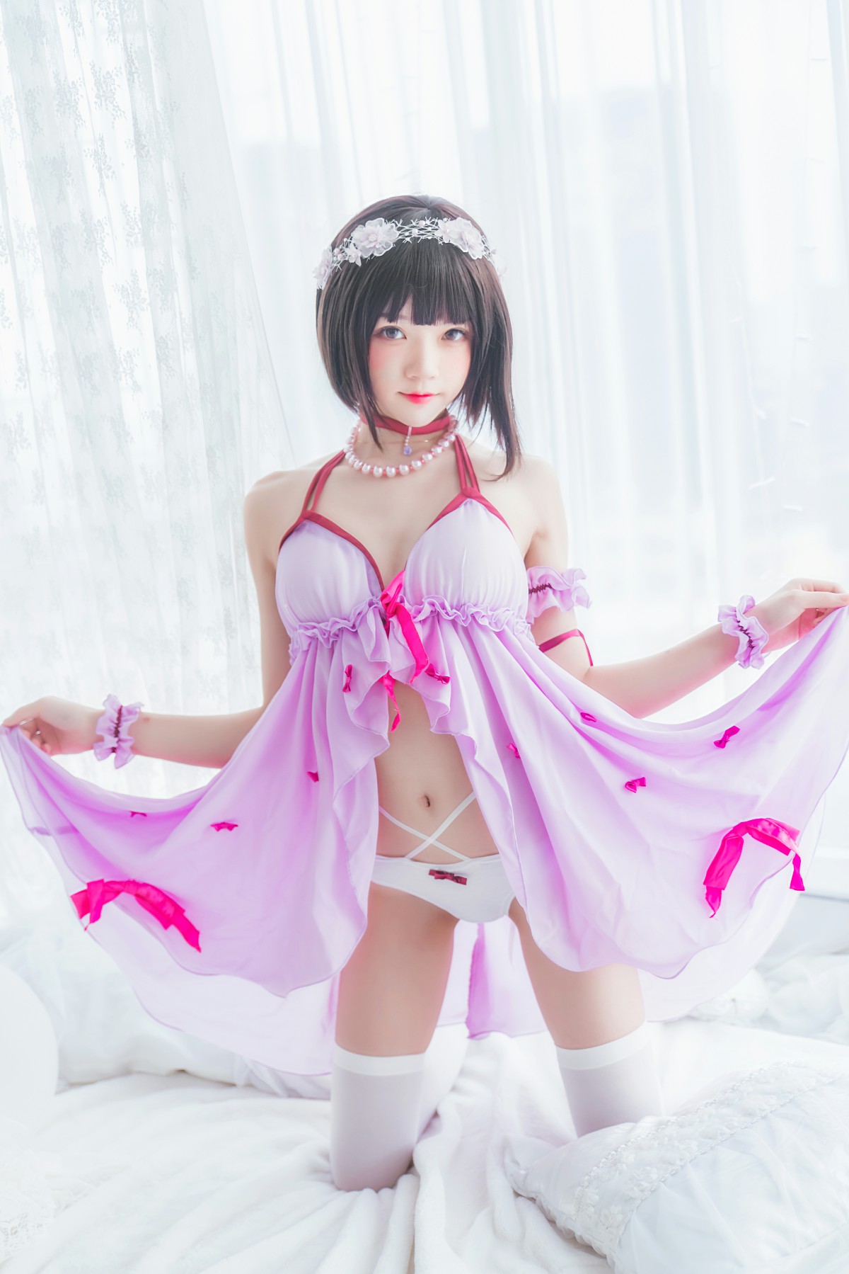 萝莉风COS 桜桃喵 – 加藤惠系列之小睡裙 – COSPLAY