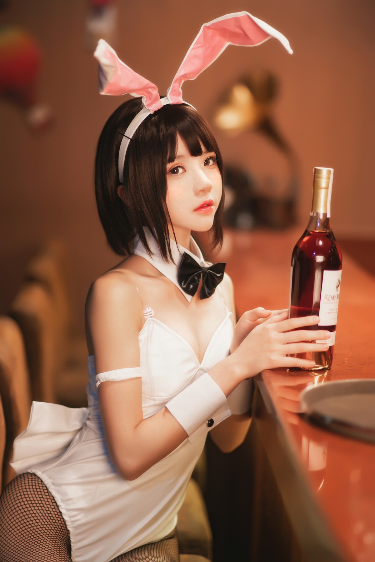 萝莉风COS 桜桃喵 – 加藤惠系列之兔女郎 – COSPLAY