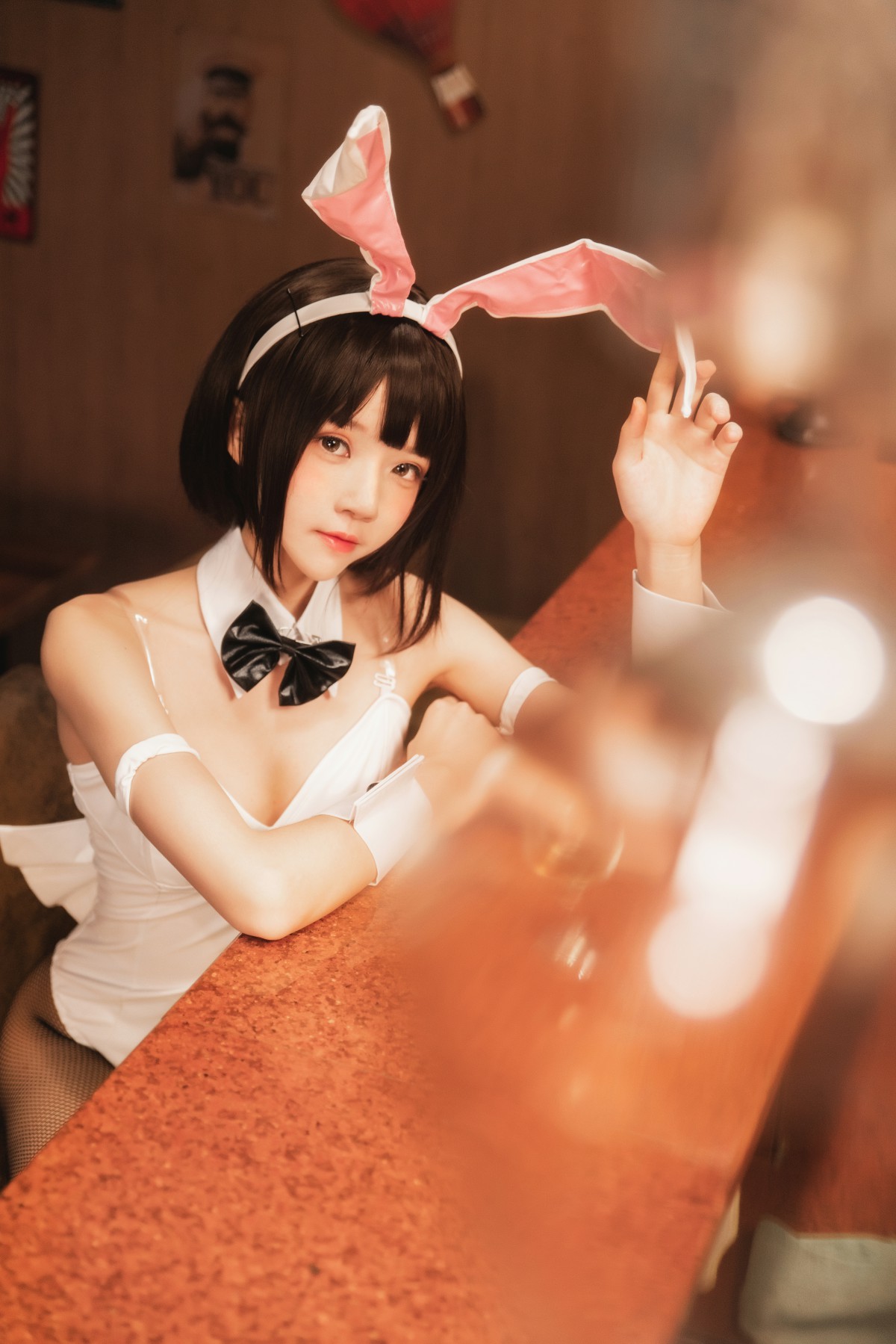 萝莉风COS 桜桃喵 – 加藤惠系列之兔女郎 – COSPLAY